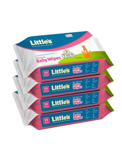 Buy Soft Cleansing Baby Wipes (30 Wipes X Pack Of 4) in UAE