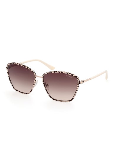 Buy Women's UV Protection Square Shape Metal Sunglasses GU784833F60 - Lens Size: 60 Mm - Gold in Saudi Arabia