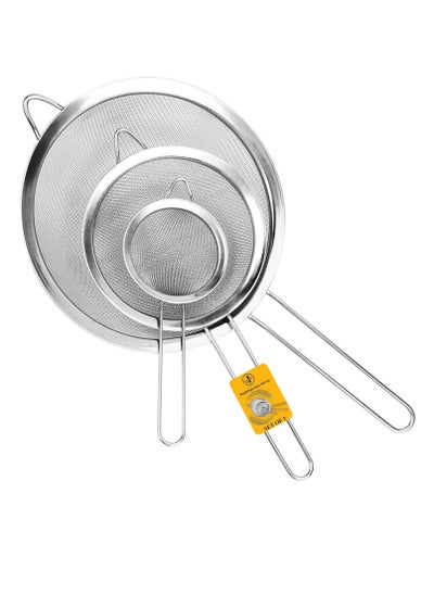 Buy Sieves and Strainers Set - Metal Sieve Stainless Steel, Fine Mesh Strainer in UAE