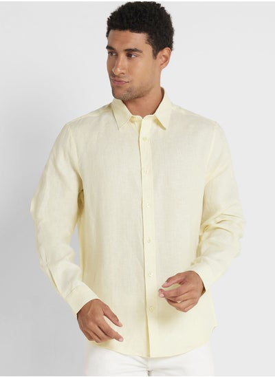 اشتري Long Sleeve Linen Shirt في السعودية