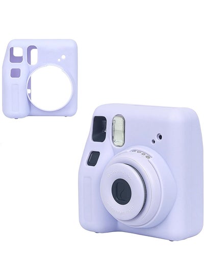 Buy Silicone Case for Fujifilm Instax Mini SE Instant Camera Case |Soft Protective Camera Cover with Adjustable Shoulder Strap - White in UAE