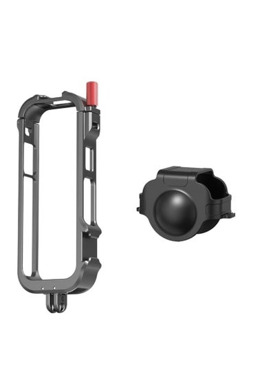 Buy Insta360 X4 Camera Cage Expansion Bracket, Tailor-made Design, Cold Shoe & 1/4 Screw Ports in UAE