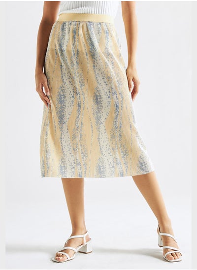 Buy Printed High Waist Skirt in Saudi Arabia