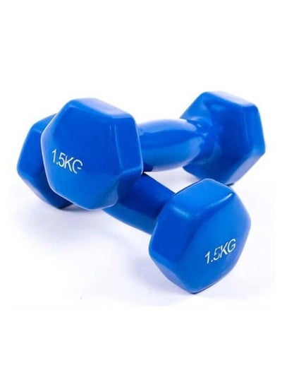 اشتري SportQ Dumbbells - 1.5kg x 2, Non-slip Dumbbells for Men, Fitness Equipment for Home Gym and Strength Training في مصر