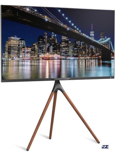 اشتري TV Stand Tripod Base 45-70inch LED LCD OLED Flat Screens, Height Adjustable TV Floor Stand w/Cable Ties, 180°Swivel Portable TV Mount Stand Bedroom, Living Room, Studio, brown, 55lbs في الامارات