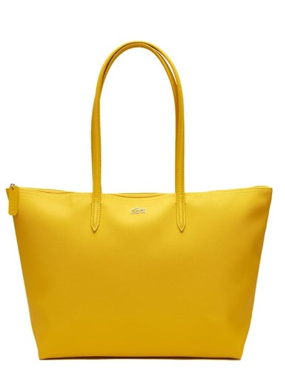 اشتري لاكوست السيدات L12.12 مفهوم الموضة 100 اللفة قدرة كبيرة الحجم سستة حقيبة الكتف حقيبة يد كبيرة الحجم الأصفر 45cm * 30cm * 12cm في الامارات