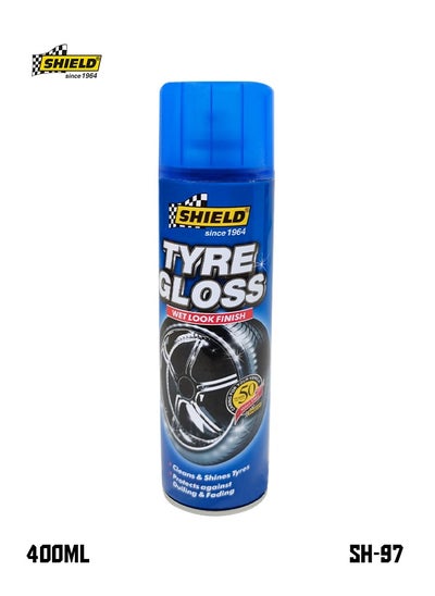 اشتري Tyre Gloss Wet Look Finish 400ml Tire Shine Tire Gloss Clean Shine SHIELD SH97 في السعودية