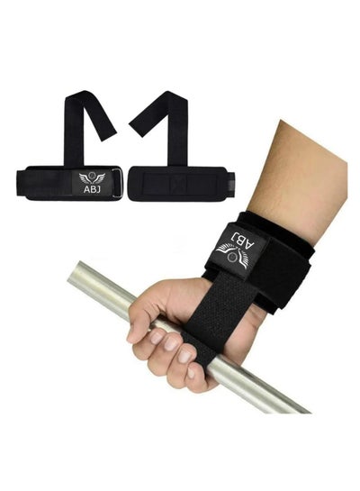 Buy 1 Pair Lifting Wrist Straps for Weightlifting Power Weight Lifting Wrist Wraps for Weightlifting, Bodybuilding, Powerlifting, Strength Training, Deadlifts Straps in Saudi Arabia