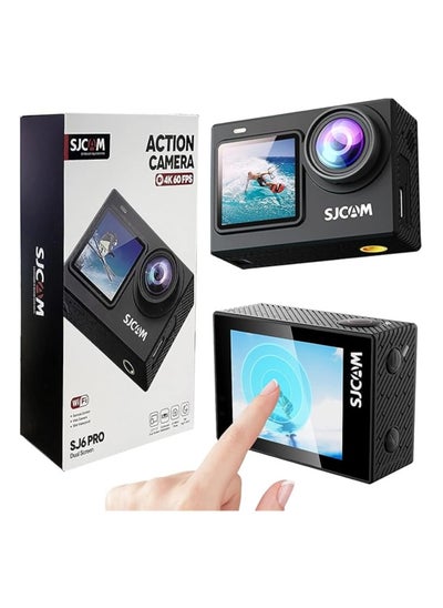 Buy SJCAM SJ6 PRO Dual Screen Action Camera | 4K60fps/24MP | 6axis gyro | 165° Ultra Wide | 9:16 Vertical Screen | 8X Zoom | Time-Lapse, Slow Video, Car Mode, Interval Shooting | Black in UAE