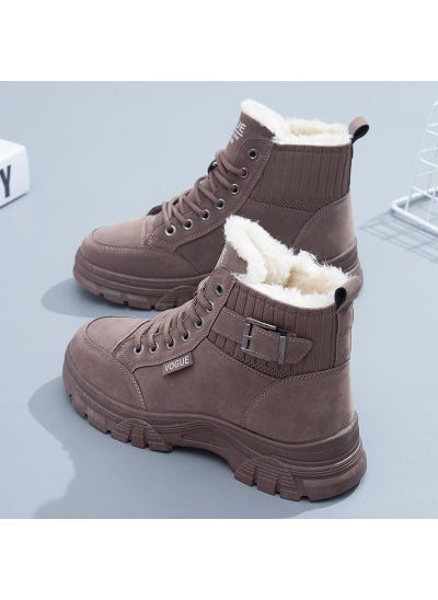 Buy Thickened Warm Anti-Slip Snow BootsLight brown Light brown in UAE