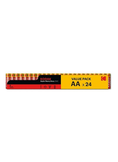 Buy Kodak Super Heavy Duty Zinc AA Batteries - 24 Pcs in UAE