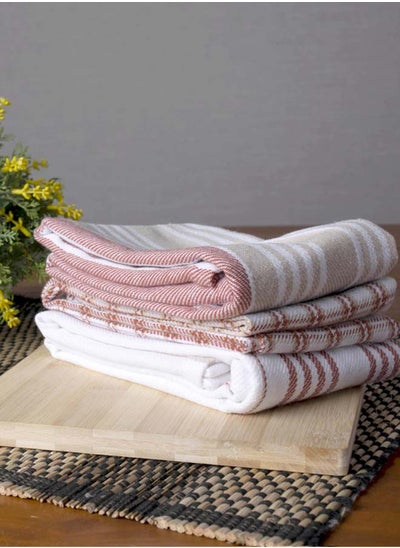 اشتري 3-Piece Multi Purpose Fabric Highly Absorbent Quick Dry Kitchen For Every Day Cleaning Towel Set 45x70 cm في الامارات