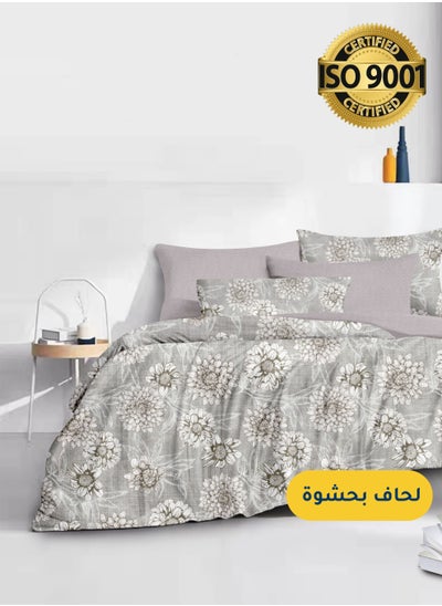 Buy Microfiber Printed Comforter Sets, Fits 200 x 200 cm King / Double Size Bed, 6 Pcs, With Soft Filling, Celine Series in Saudi Arabia