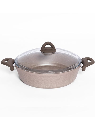 Buy Shara Flat Casserole, Brown - 30 cm in UAE