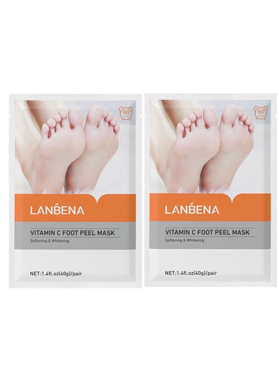 Buy 2 - Pair Vitamin C Foot Peel Masks 40g in UAE