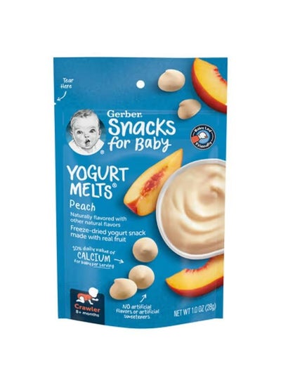 اشتري Snacks for Baby, Yogurt Melts, 8+ Months, Peach, 1 oz (28 g) في الامارات