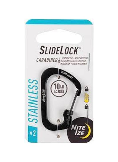 Buy Slidelock® Carabiner Stainless Steel #2 - Black in UAE