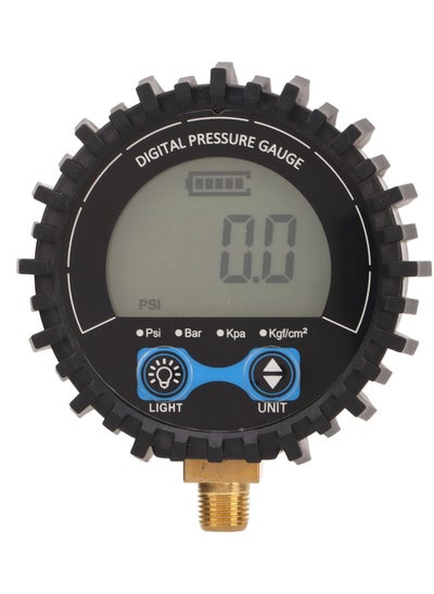 اشتري Digital Air Pressure Gauge with Large Screen Display - 1/8" Thread 10mm Tire Pressure Gauge, Inflatable, Accurate Measurement في السعودية