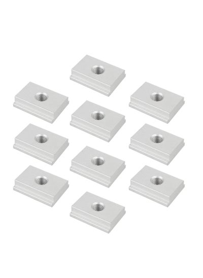 اشتري M8 T Slot Nut, 10 Pieces Aluminium Sliding T-nut Threaded T Track Sliding Nut T Sliding Nut Block for Woodworking Tool Slot Fastener في السعودية