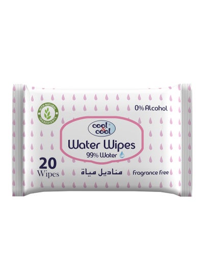 Buy Cool & Cool Baby Water Wipes  20s in UAE