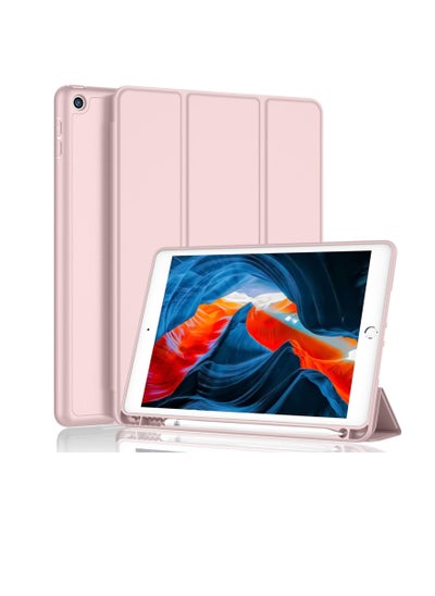 Buy Case For iPad 9.7-inch, (2018/2017), iPad Pro 9.7 Inch 2016, iPad Air 2nd/1st Smart Cover with Pencil Holder and Soft Silicone Back, Full Body Protection, Auto in Egypt