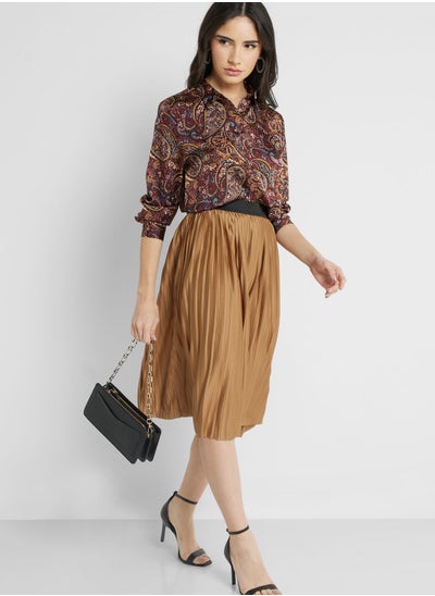 اشتري Plisse High Waist Skirt في الامارات