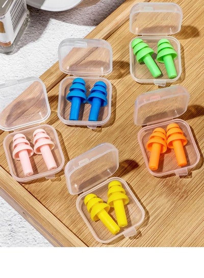 Buy Reusable Silicone Ear Plugs, Waterproof Hypoallergenic Noise Reduction Earplugs for Hearing Protection, Suitable for Sleeping, Snoring, Swimming, Concerts 5 Boxes in Saudi Arabia