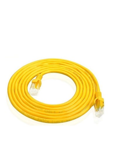 Buy 3M External Outdoor Network Ethernet Cable Cat5e 100% Copper RJ45 Yellow in UAE