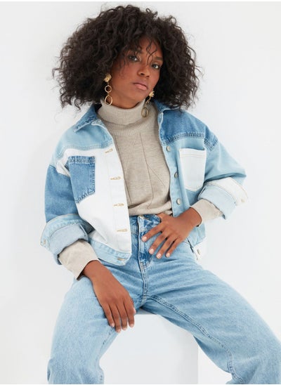 Buy Colorblock Denim Jacket in UAE