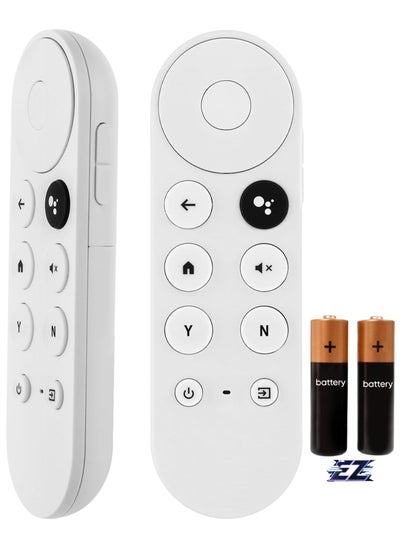 اشتري Replacement Voice Remote Control for Google TV 4K Snow 2020, Compatible with Google Chromecast 2020 4K Snow G9N9N GA01920, with Shortcut Buttons with battery في الامارات