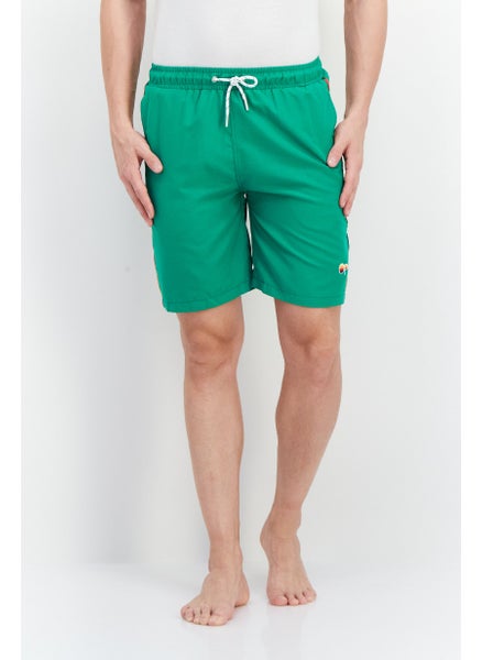 Buy Men Brand Logo Board Shorts, Green in UAE