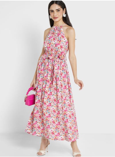 Buy Halter Neck Printed Dress in Saudi Arabia