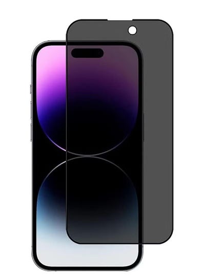 Buy IPhone 15 Pro Max 5D Full Privacy Tempered Glass Screen Protection - Black in Egypt