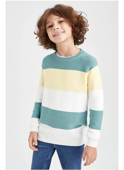 Buy Boy Regular Fit Crew Neck Long Sleeve Tricot Pullover in Egypt