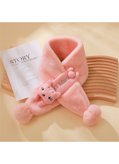 اشتري Kids Cartoon Dragon Plush Scarf Winter WarmKitten skin powder Kitten skin powder في الامارات