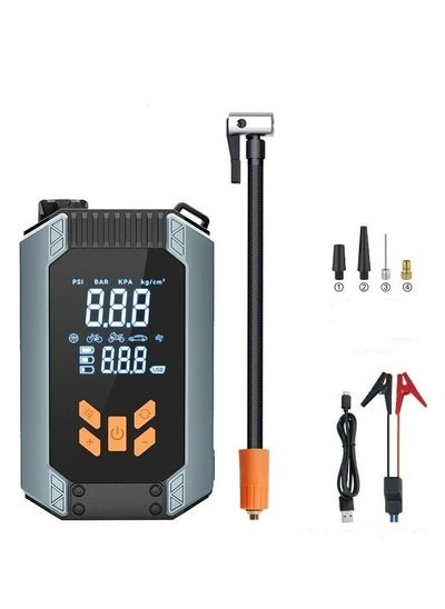 Buy 2024 Upgraded Wireless 150PSI Car Emergency Starter & Multi-Functional Inflator - Portable Air Compressor with LCD Display, LED Lighting, and Power Bank for Cars, Motorcycles, Bicycles, Balls & More in UAE