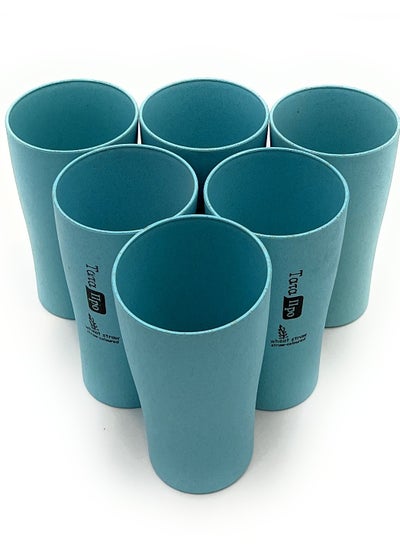 Buy VIO 6 Pack Reusable Plastic Cup Colorful Stackable Drinking Glass Tumbler For Kids Children Toddler & Adult, Dishwasher Safe 400 ML (Single Color) in UAE