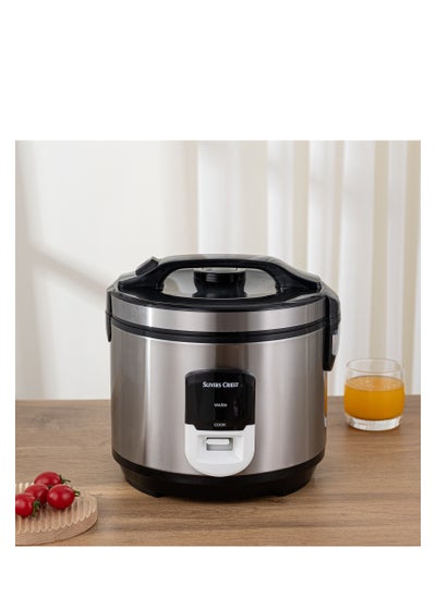 اشتري Royal Slivers Criest Multifunctional Non-Stick Inner Pot, Stainless Steel Body Electric Rice Cooker 4L في الامارات