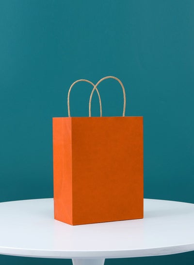 اشتري 12 قطعة / كيس هدية حقيبة متوسطة الحجم مع مقبض كيس كرافت ( 21 × 27 × 11 سم ، أو ) في السعودية