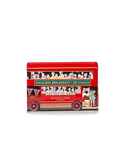 Buy Ahmad Tea London Bus Tin, English Breakfast, 20 Count Tin in UAE