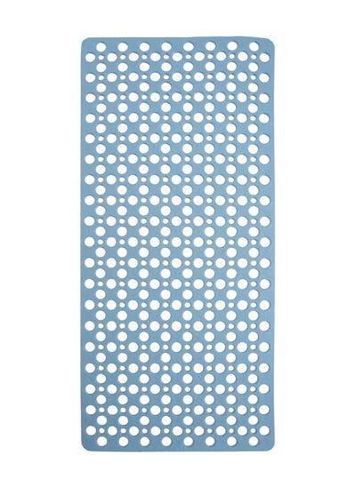 Buy Nonslip Bath Mat Soft TPE Bathtub Mat with Suction Cups and Drain Holes for Kids and Adults - Machine Washable Bathroom Bath Tub or Shower Mat - 89 x 40cm./ 35 x 16 inch (Blue) in UAE