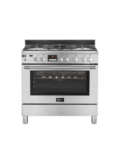 اشتري Zanussi 5-burner TasteMax cooker with gas oven and hob ZCG92686XA في مصر