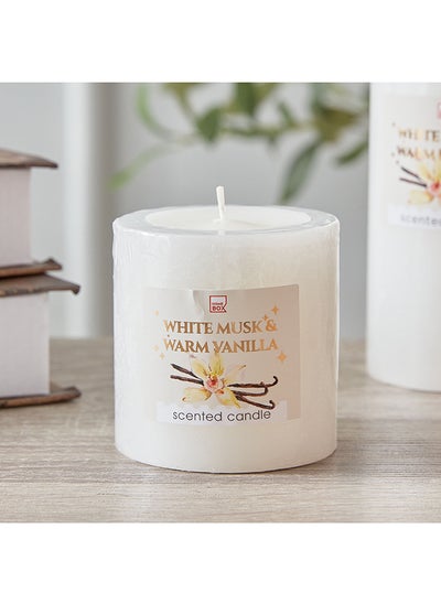 اشتري Qara Vanilla Pillar Candle 6.8 x 7 x 6.8 cm في الامارات