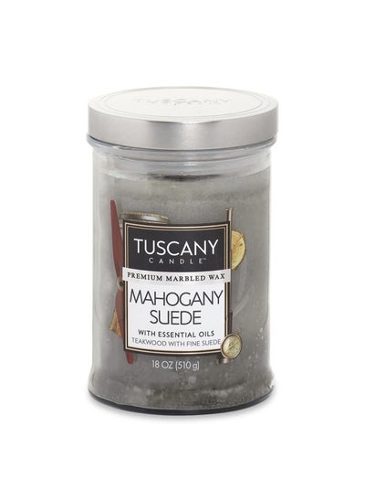 Buy Tuscany Mahogany Suede Jar Candle, Lilac - 18 Oz in UAE