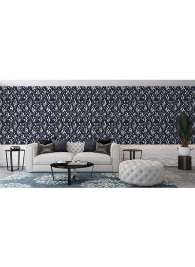 Buy Parisian Lilies Pattern Fabric Wallpaper Covers An Area ​​Up To 4.2Mx3M With Adhesive And Smoothing Tool in Egypt