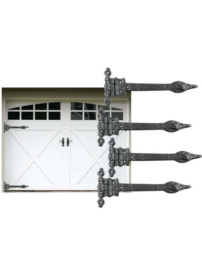 Buy Pack Of 4 Cast Iron Ornamental Inch T Inch Hinges 6 Inch Black Antique Hinge Front Leaf Design Cast Iron Gate Hinges Decorative Hinge Front 701 in UAE