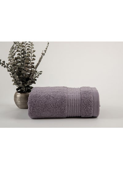 Buy Towel Fortuneplush 580 Gsm 100% Cotton Terry Fancy Border1 Hand  50X90 CmLuxury Touch Extra Absorbent-Lavender in Saudi Arabia