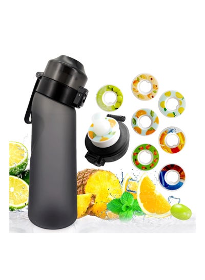 Buy Sports Air Water Bottle Starter Up Set Drinking Bottles, Fruit Fragrance Water Bottle ,0% Sugar Water Cup for Gym and Outdoor (Black) in Saudi Arabia