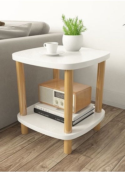 اشتري 2 Tier Modern Sofa Living Room Bedroom Bedside Table 40 x 40 x 53 cm في الامارات