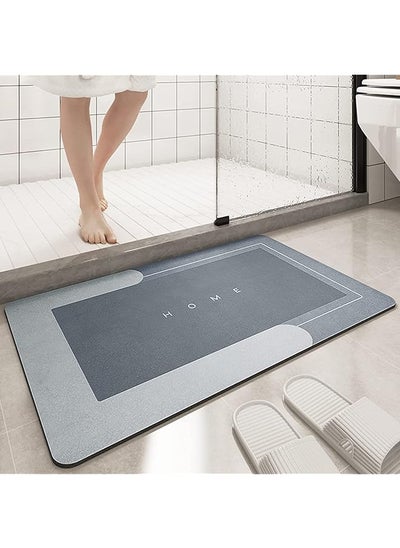 Buy Absorbent Floor Mat, Non Slip Mat Super Absorbent Bath Mat Quick Dry Bathroom Mat Bathroom Carpet Floor Doormat (50 x 80 cm rectangular) in Saudi Arabia